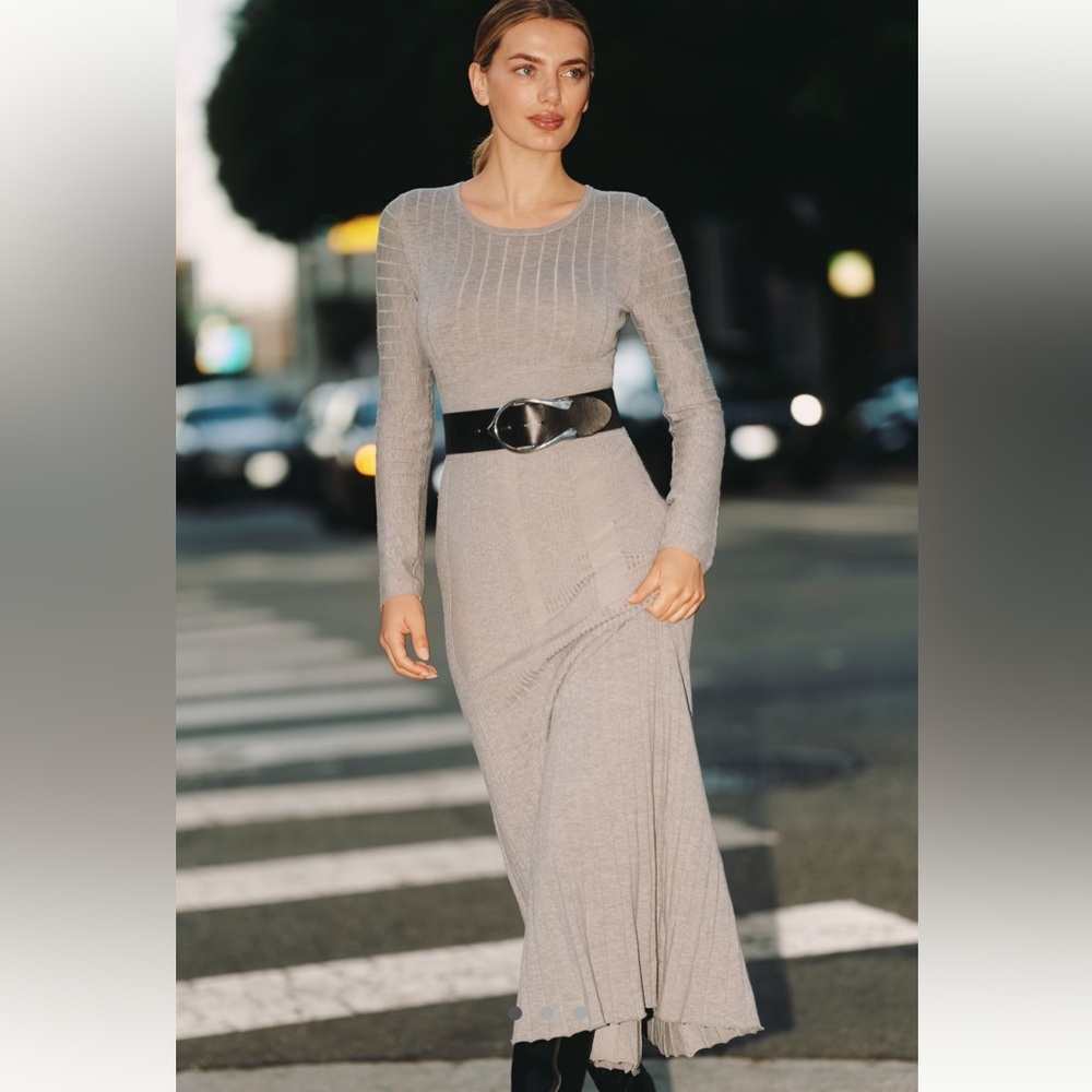 NWT Mare Mare Grey Long Sleeve Maxi Dress - Size S